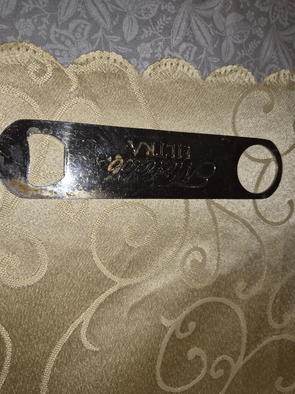 Michelob Ultra Embossed Metal Bottle Opener - Silver Tone